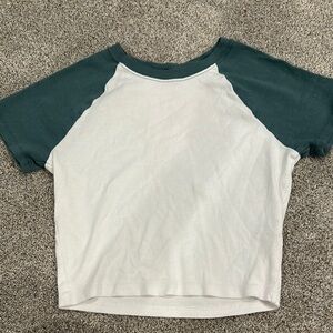 Hollister Forest Green Raglan Tee